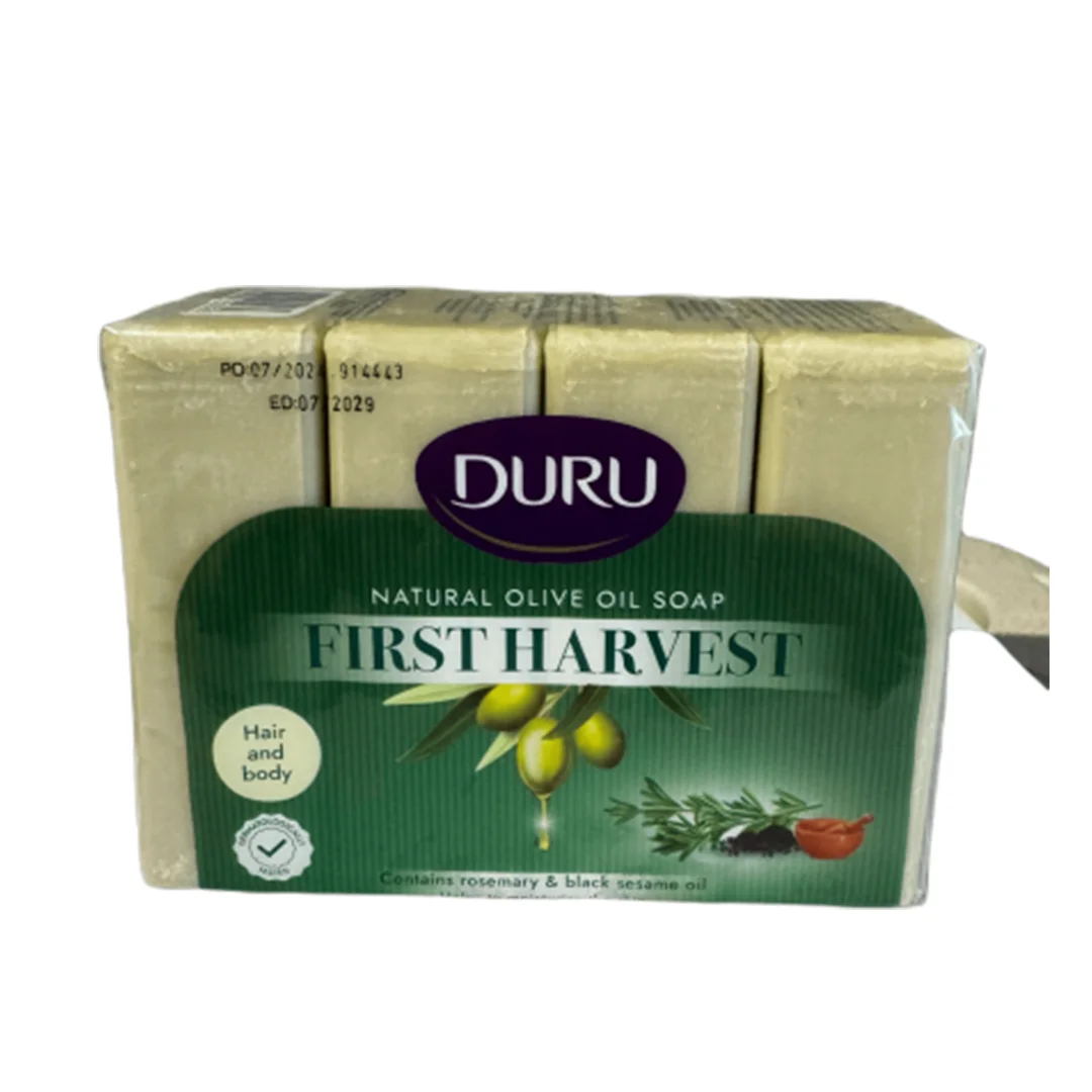 صابون حمام سر و بدن دورو Duru حاوی روغن زیتون طبیعی بسته 4 عددی وزن 600 گرم