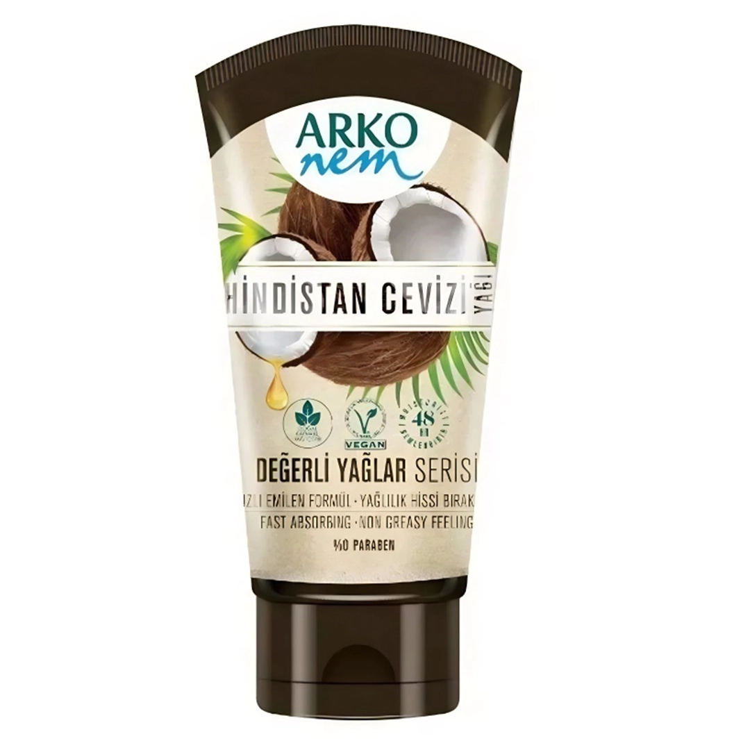 کرم مرطوب کننده آرکو نم ARKO nem مدل Hindistan Cevizi Yağı حجم 60 میلی لیتر
