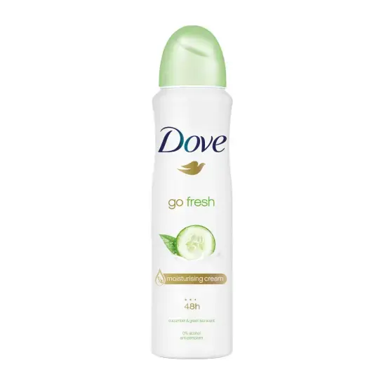 اسپری بدن دئودورانت داو مدل Go Fresh با رایحه خیار و چای سبز حجم 250 میل