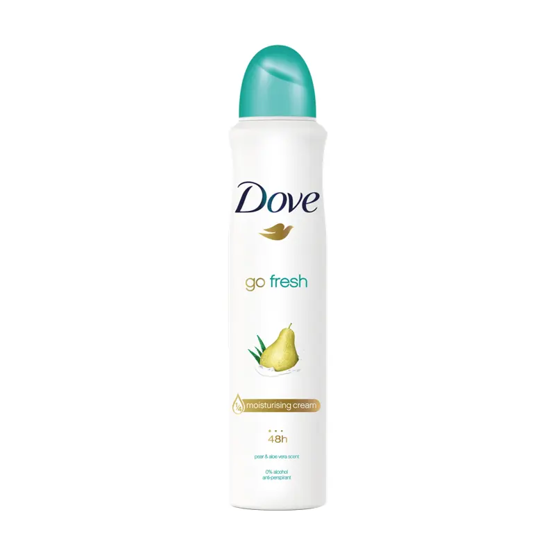 اسپری بدن دئودورانت داو مدل Go Fresh با رایحه گلابی و آلوورا حجم 250 میل