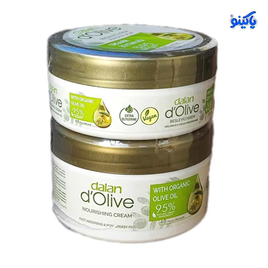 کرم مرطوب کننده دست و بدن دوقلوی دالان Dalan حاوی روغن زیتون و گلیسیرین حجم 150+250 میلی