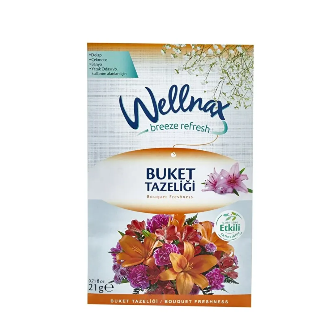 خوشبوکننده کمد و کشو ولنکس Wellnax رایحه دستهگل وزن ۲۱ گرم