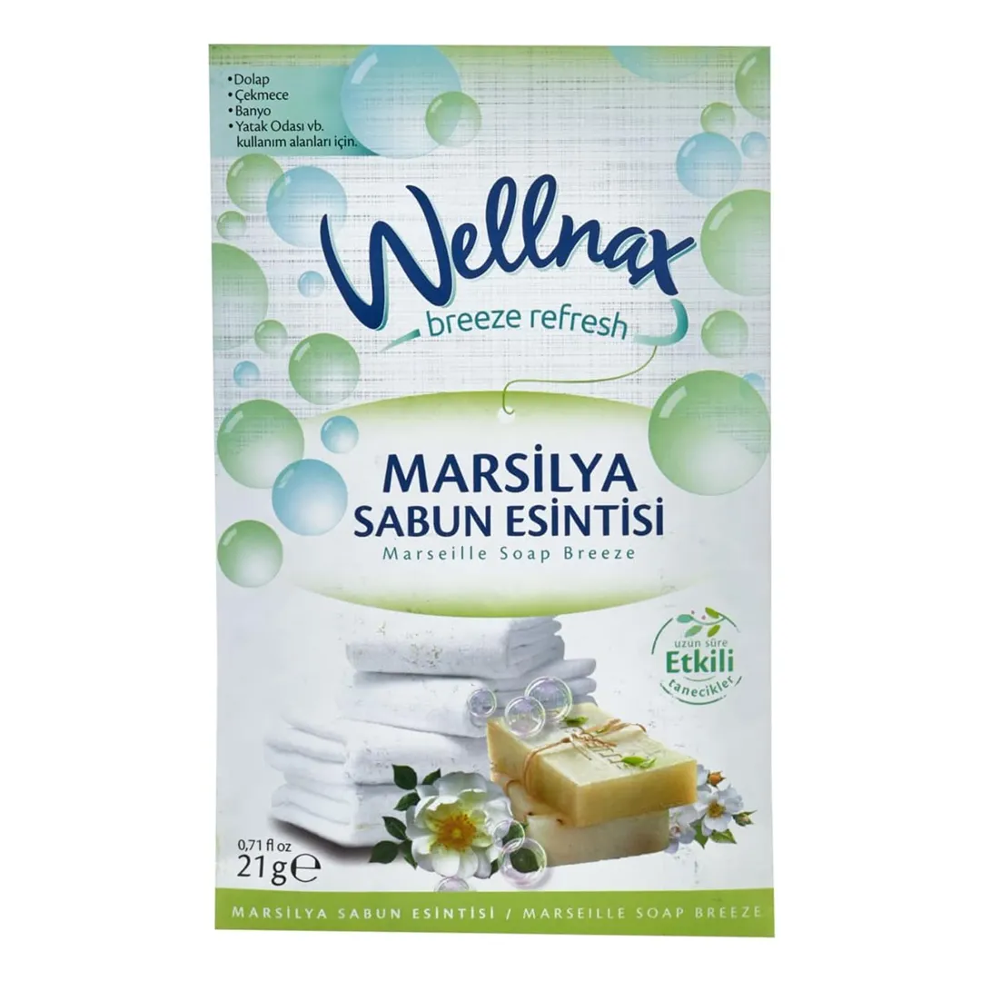 خوشبوکننده کمد و کشو ولنکس Wellnax رایحه صابون مارسی وزن ۲۱ گرم