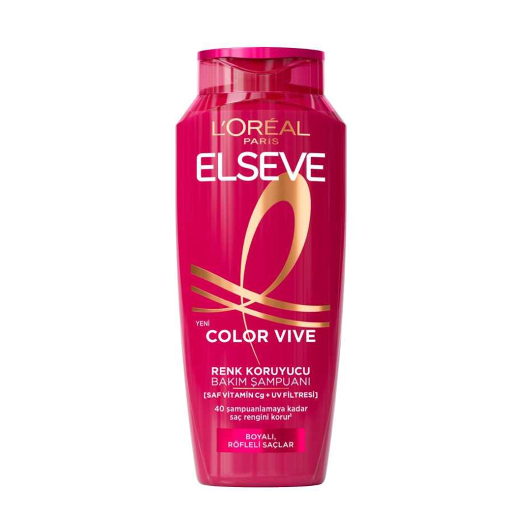 شامپو لورال Loreal Elseve قرمز برای موهای رنگ شده مدل Color Vive حجم 300 میل