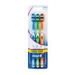 مسواک اورال بی مدل 1.2.3 Classic Care با برس متوسط بسته 3 عددی