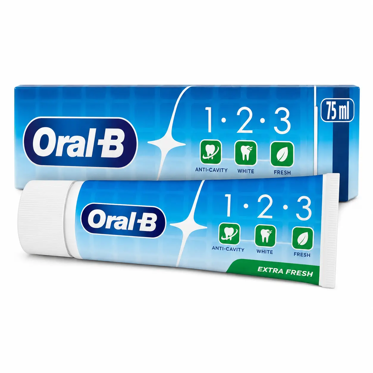 خمیر دندان اورال بی 1-2-3 مدل Extra Fresh حجم ۷۵ میل