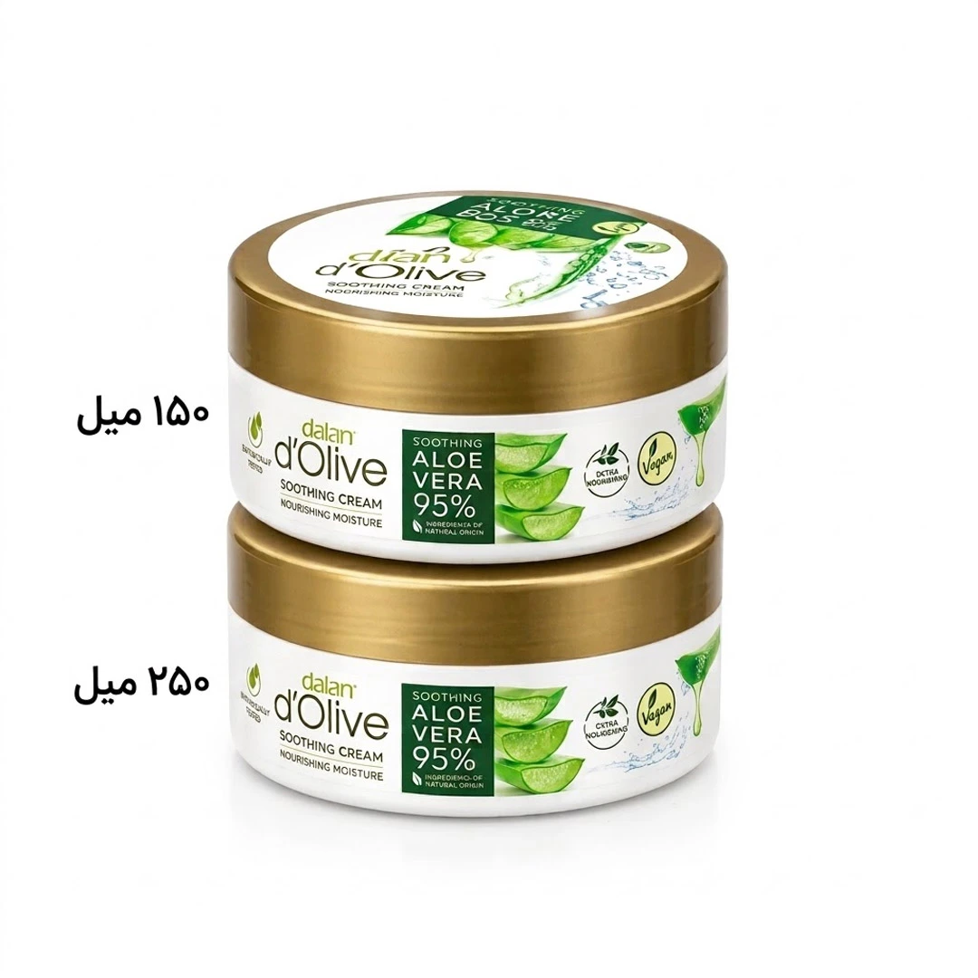 کرم مرطوب کننده دست و بدن دوقلوی دالان Dalan حاوی روغن آلوئهورا حجم ۲۵۰میل+۱۵۰میل